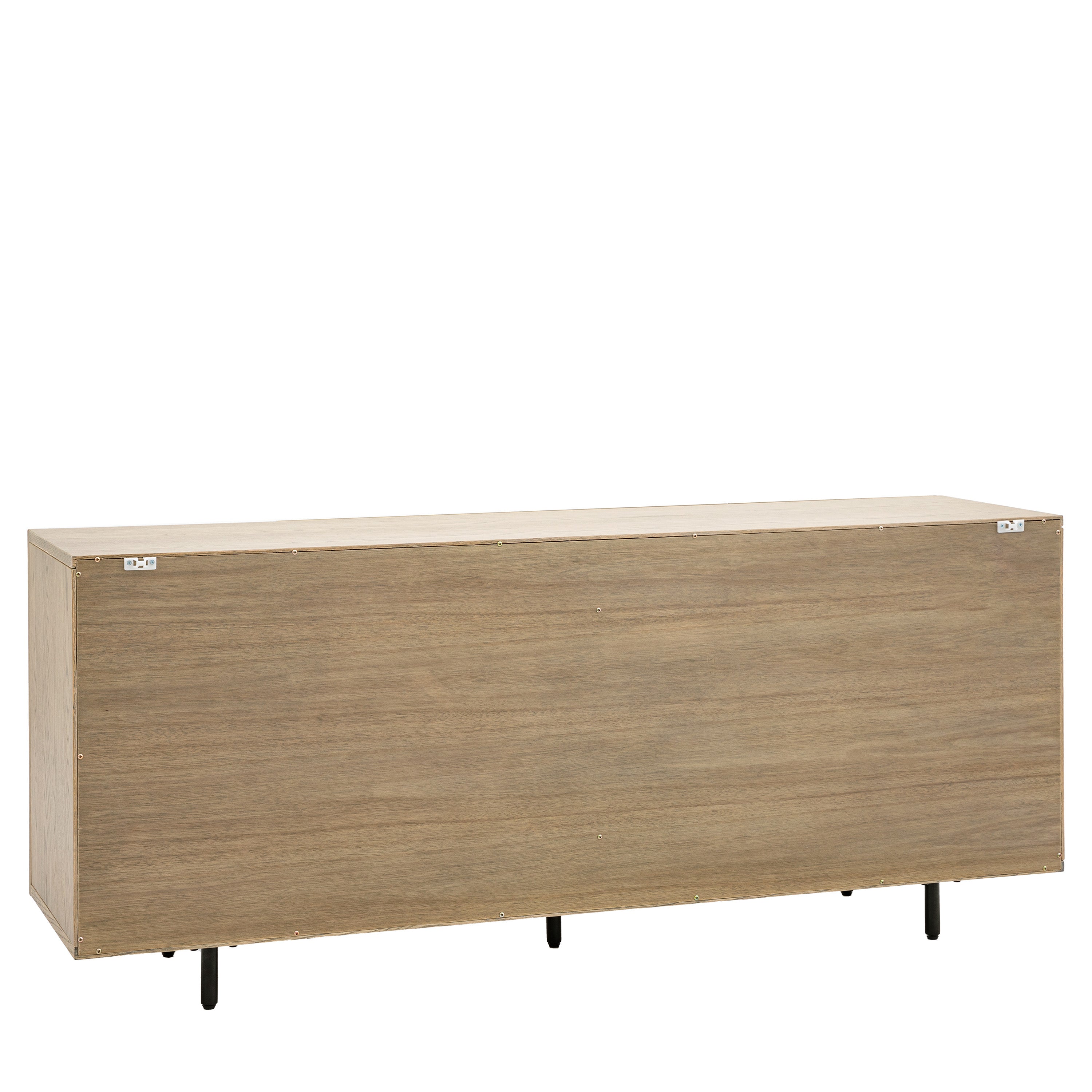 Fore Panelled Natural Oak Wood Sideboard